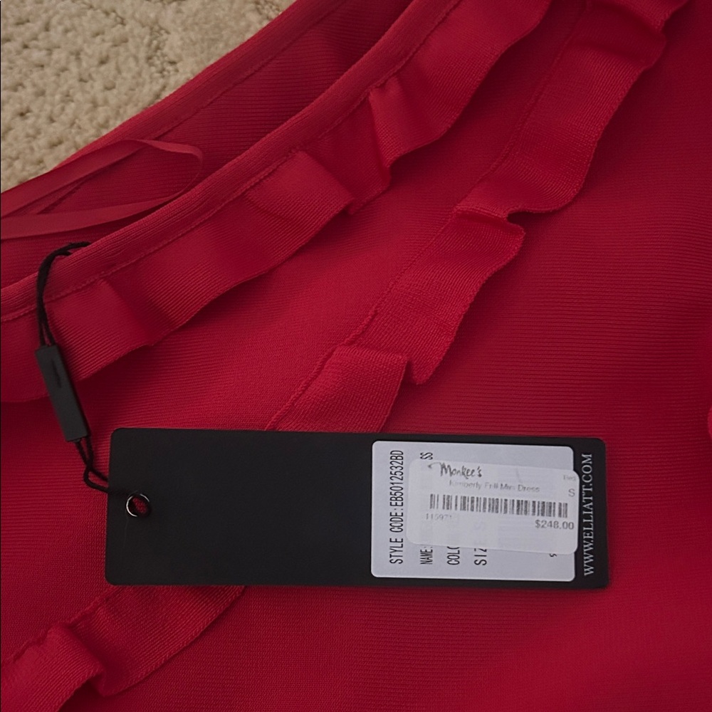 Elliatt Red Ruffle Dress - Picture 6 of 6